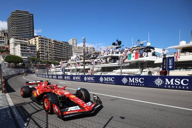 F1 Gran Prix of Monaco Carlos Sainz of Scuderia Ferrari on track during qualifying for the F1 Grand Prix of Monaco at Circuit de Monaco on May 25, 2024 in Monte-Carlo, Monaco. Monaco Monte-Carlo Monaco Copyright: xMarcoxCanonierox