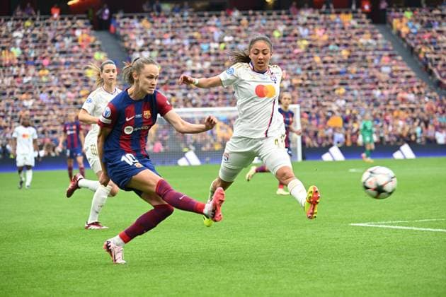 FC Barcelone vs Lyon PHOTOPQR LE PROGRES Frédéric CHAMBERT - Bilbao 25 05 2024 - FC Barcelone vs Lyon - Finale Women s Champions League - 25 05 2024 - (lyon) Bilbao France  Copyright: xPHOTOPQR LExPROGRES MAXPPPxFrédéricxCHAMBERTx 20240525LPL8877 20240525LPL8877