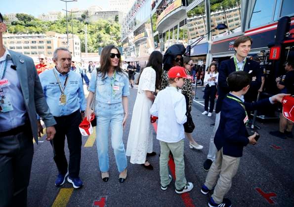 People stands grand prix PHOTOPQR NICE MATIN Dylan Meiffret ; Monaco ; 25 05 2024 ; People dans les stands avant les qualifications de Formule 1 du 81e Grand Prix de Monaco. ICi : de g a d : Jacky ICKX, Charlotte Casiraghi Monaco GP May 2024 Monaco France  Copyright: xPHOTOPQR NICExMATIN MAXPPPxDylanxMeiffretx 20240525NIM8837 20240525NIM8837