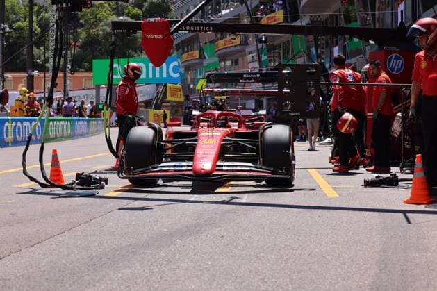 55 Carlos Sainz Scuderia Ferrari HP, 55 , FP3, Free Practice 3, MCO, Monaco, Formula 1 World Championship, Monaco Grand Prix, 24 05 2024 ITA, Formula 1 World Championship, Monaco Grand Prix, 24 05 2024 Monaco Copyright: xEibner-Pressefoto AnnikaxGrafx EP_AGF