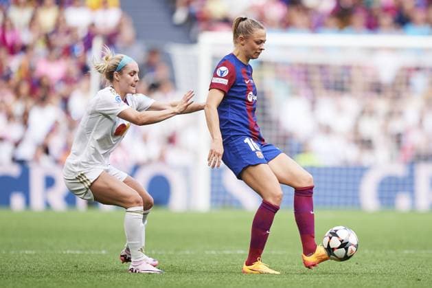 of Olympique Lyonnais during the UEFA Women s Champions League 2023 24 Final match between FC Barcelona, Barca and Olympique Lyonnais at San Mames Stadium on May 25, 2024 in Bilbao, Spain. (Photo by: LGM) FOOTBALL FEMININ : FC Barcelone vs Olympique Lyonnais - UEFA Ligue des Champions UWCL - Finale - 25 05 2024 LGM Panoramic 