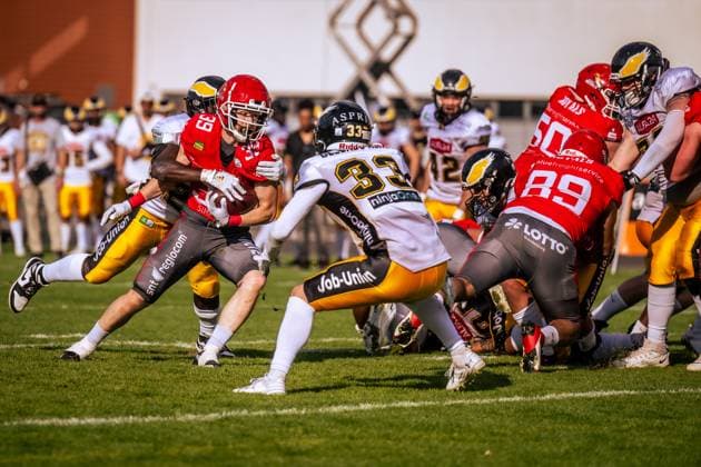 GFL German Football League Potsdam Royals Berlin Adler GFL German Football League Potsdam Royals Berlin Adler Copyright: xBEAUTIFULxSPORTS NicolxMarschallx