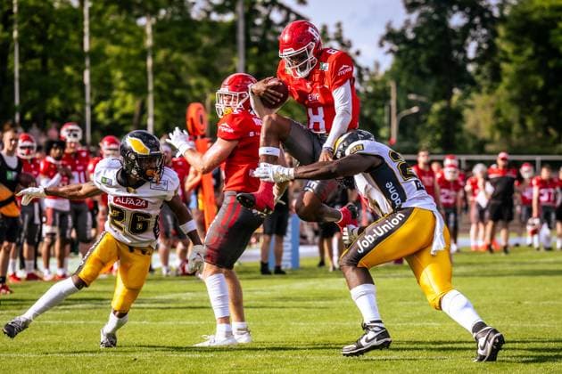 GFL German Football League Potsdam Royals Berlin Adler GFL German Football League Potsdam Royals Berlin Adler Copyright: xBEAUTIFULxSPORTS NicolxMarschallx
