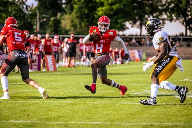 GFL German Football League Potsdam Royals Berlin Adler GFL German Football League Potsdam Royals Berlin Adler Copyright: xBEAUTIFULxSPORTS NicolxMarschallx