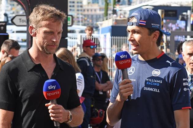 25 05 2024, xrarjax, Motorsport FIA Formula 1, Grand Prix of Monaco 2024 emspor, f l TV expert for SKY Jenson Button and Alexander Albon Williams Racing starting number 23 Monte Carlo