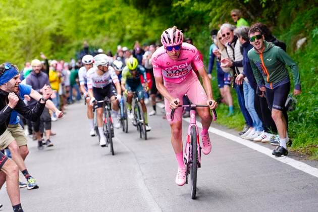 Pogacar Tadej (Team Uae Emirates) pink jersey, attack on the climb at the stage 20 of the of the Giro d Italia from Alpago to Bassano del Grappa, 25 May 2024 Italy.  Copyright: xFabioxFerrari xLaPressex