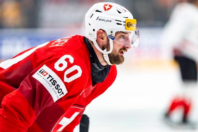 PRAGUE, CZECH REPUBLIC MAY 25 Tristan Scherwey of Switzerland during the 2024 IIHF Ice Hockey World Championship Czechia Semifinal match between Canada and Switzerland at Prague Arena on May 25, 2024 in Prague Prague, Czech Republic Prague Prague Arena Czech Republic Copyright: xJustPictures.ch JarixPestelaccix jp-en-EuSpIm-JP4_JAR_Canada_Switzerland_25May_2024201