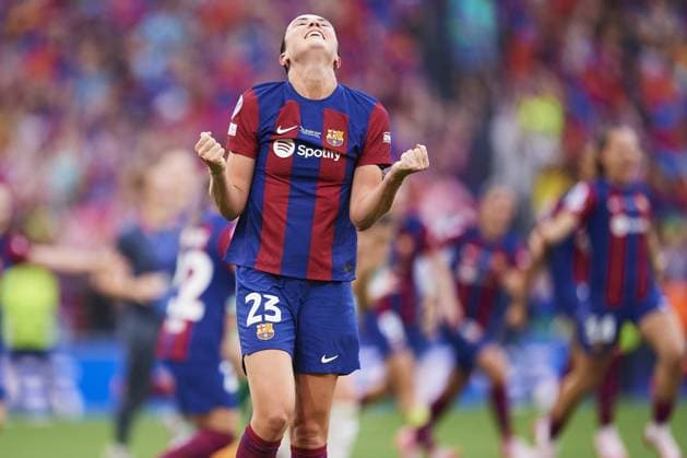 of Olympique Lyonnais during the UEFA Women s Champions League 2023 24 Final match between FC Barcelona, Barca and Olympique Lyonnais at San Mames Stadium on May 25, 2024 in Bilbao, Spain. (Photo by: LGM) FOOTBALL FEMININ : FC Barcelone vs Olympique Lyonnais - UEFA Ligue des Champions UWCL - Finale - 25 05 2024 LGM Panoramic 