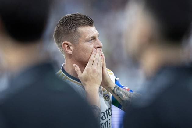 Sport Themen der Woche KW21 Sport Bilder des Tages Toni Kroos of Real Madrid during the LaLiga EA Sports match between Real Madrid and Real Betis at Stadium Santiago Bernabeu on May 25, 2024 in Madrid, Spain. (Photo by: LGM Panoramic) FOOTBALL : Real Madrid vs Real Betis - LaLiga EA Sports - 25 05 2024 LGM Panoramic 