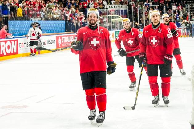 PRAGUE, CZECH REPUBLIC MAY 25 Roman Josi of Switzerland go thanks the fans for their support after the 2024 IIHF Ice Hockey World Championship Czechia Semifinal match between Canada and Switzerland at Prague Arena on May 25, 2024 in Prague, Czech Republic Prague Prague Arena Czech Republic Copyright: xJustPictures.ch JarixPestelaccix jp-en-EuSpIm-JP4_JAR_Canada_Switzerland_25May_2024332