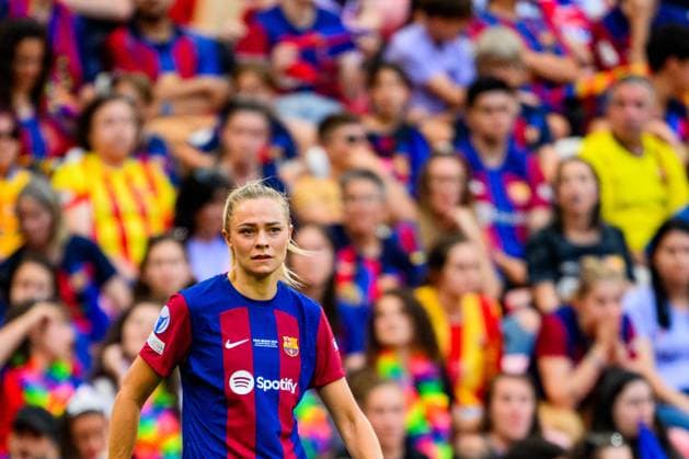 240525 Fridolina Rolfö of Barcelona during the UEFA Women s Champions League final between Barcelona and Lyon on May 25, 2024 in Bilbao Photo Ludvig Thunman BILDBYRAN kod LT LT0620 fotboll football soccer fotball champions league barcelona lyon dam bbeng final champions league final final 2024  Copyright: LUDVIGxTHUNMAN BB240525LT265