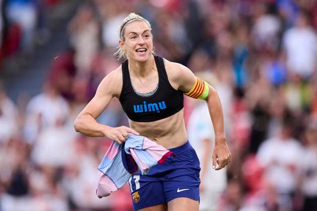 FC Barcelona, Barca v Olympique Lyonnais - UEFA Women«s Champions League Final 2024 Alexia Putellas of FC Barcelona celebrates after scoring goal during the UEFA Women s Champions League 2023 24 Final match between FC Barcelona and Olympique Lyonnais at San Mames on May 25, 2024, in Bilbao, Spain. Bilbao San Mames Basque Country Spain RL_FCBFvOLYF_00327 Copyright: xRicardoxLarreinax