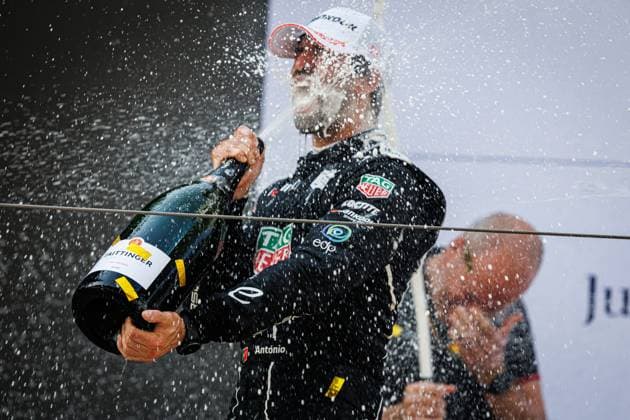 Sport Themen der Woche KW21 DA COSTA Antonio Felix (prt), TAG HEUER Porsche Formula E Team, Porsche 99X Electric, portrait podium during the 2024 Shanghai ePrix, 8th meeting of the 2023-24 ABB FIA Formula E World Championship, WM, Weltmeisterschaft on the Shanghai International Circuit from May 24 to 26, 2024 in Shanghai, China - 2024 FORMULA E SHANGHAI ePRIX DPPI Panoramic  03424012_CL22271
