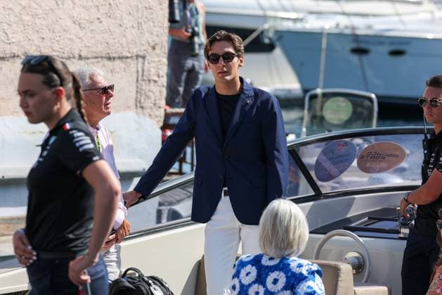 George Russell Mercedes AMG arrives at the port, Race, Monaco Grand Prix, Motorsport, Men, Formula 1, 26 05 2024 Monte Carlo Monaco MCO Copyright: xkolbert-press ChristianxKolbertx