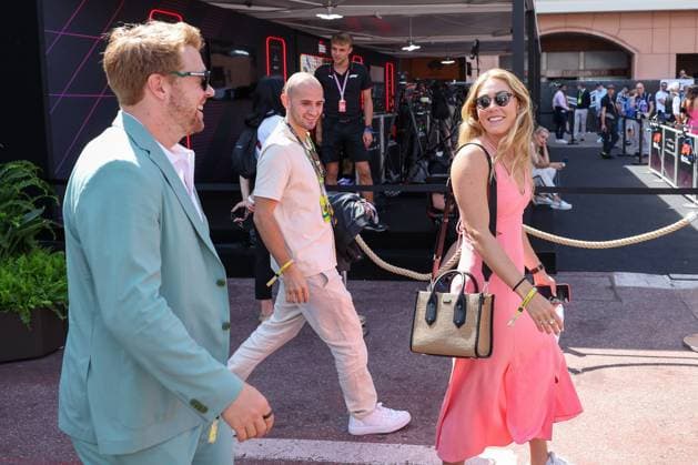 Skier Aleksander Aamodt Kilde with partner Mikaela Shiffrin, Race, Monaco Grand Prix, Motorsport, Men, Formula 1, 26 05 2024 Monte Carlo Monaco MCO Copyright: xkolbert-press ChristianxKolbertx