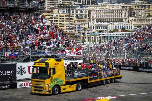 Drivers parade during the Formula 1 Grand Prix de Monaco 2024, 8th round of the 2024 Formula One World Championship, WM, Weltmeisterschaft from May 23 to 26, 2024 on the Circuit de Monaco, in Monaco - F1 - MONACO GRAND PRIX 2024 DPPI Panoramic  240526_R08_MONACO_DP_DSC09714