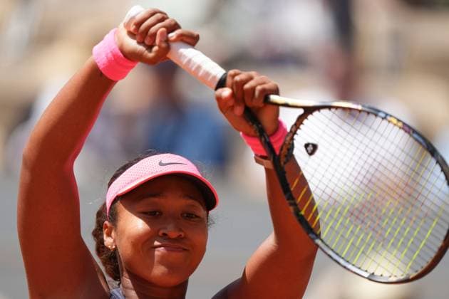 Naomi Osaka reacts during her hard-fought first round win on her return to Paris French Open Tennis, Day 1, Tennis, Roland Garros, Paris, France - 26 May 2024  Copyright: xJavierxGarcia Shutterstockx 14496647j