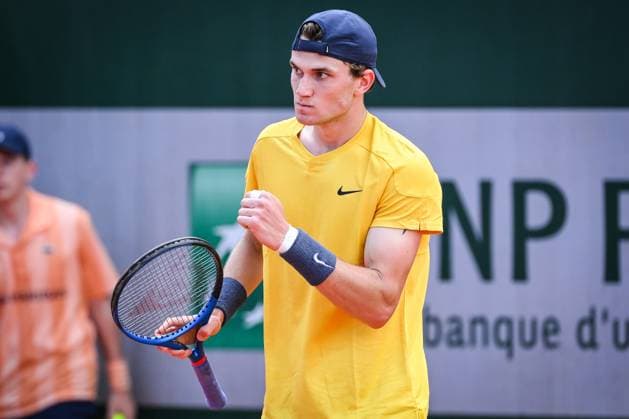 May 26, 2024, Paris, France, France: Jack DRAPER of Great Britain celebrates his point during the first day of Roland-Garros 2024, French Open 2024, Grand Slam tennis tournament at the Roland-Garros Stadium on May 26, 2024 in Paris, France. Paris France - ZUMAm308 20240526_zsp_m308_015 Copyright: xMatthieuxMirvillex