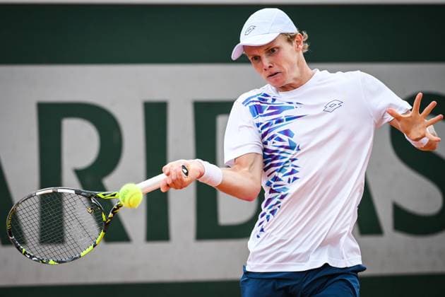 May 26, 2024, Paris, France, France: Jesper DE JONG of Netherlands during the first day of Roland-Garros 2024, French Open 2024, Grand Slam tennis tournament at the Roland-Garros Stadium on May 26, 2024 in Paris, France. Paris France - ZUMAm308 20240526_zsp_m308_016 Copyright: xMatthieuxMirvillex
