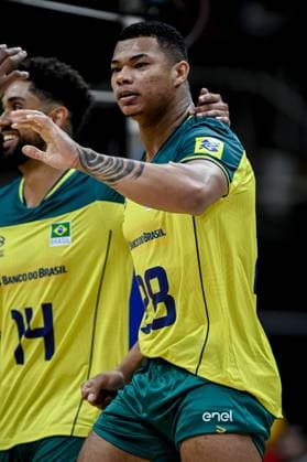 Volleyball, Nations League, Brasilien - Italien Liga das Nações Brasil X Itália RIO DE JANEIRO, RJ - 26.05.2024: LIGA DAS NAÇÕES BRASIL X ITÁLIA - Darlan during Brazil (Photo: Pedro Teixeira Fotoarena) x2544503x  PedroxTeixeira