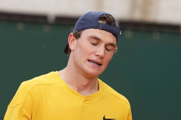 Jack Draper reacts during his first round match French Open Tennis, Day 1, Tennis, Roland Garros, Paris, France - 26 May 2024  Copyright: xJavierxGarcia Shutterstockx 14496647v