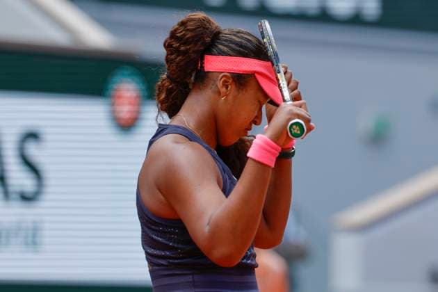 May 26, 2024, Paris, Paris, France: Naomi Osaka (JPN) react during the tennis Grand Slam of Roland Garros 2024, day 1, match between Lucia Bronzetti (ITA) and Naomi Osaka (JPN) at Roland Garros Stadium - on May 23 2024.Paris - France Paris France - ZUMAb253 20240526_zsp_b253_063 Copyright: xLoicxBaratouxx