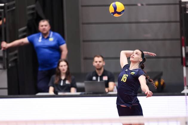 VOLLEYBALL - CEV Golden League, AUT vs UKR SCHWECHAT,AUSTRIA,26.MAY.24 - VOLLEYBALL - CEV European Golden League, ladies, Austria vs Ukraine. Image shows Anastasiia Maievska (UKR).  GEPAxpictures xArminxRauthner