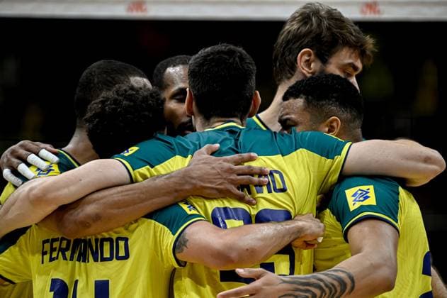 Volleyball, Nations League, Brasilien - Italien Liga das Nações Brasil X Itália RIO DE JANEIRO, RJ - 26.05.2024: LIGA DAS NAÇÕES BRASIL X ITÁLIA - Brazil (Photo: Pedro Teixeira Fotoarena) x2544834x  PedroxTeixeira