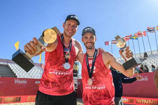 Beach Pro Tour Elite 16 Espinho, Portugal, 26 05 2024 Nils Ehlers GER , Clemens Wickler GER Beach Pro Tour Elite 16 Espinho, Espinho on 26 05 2024 Copyright: xBEAUTIFULxSPORTS PeterxWeberx
