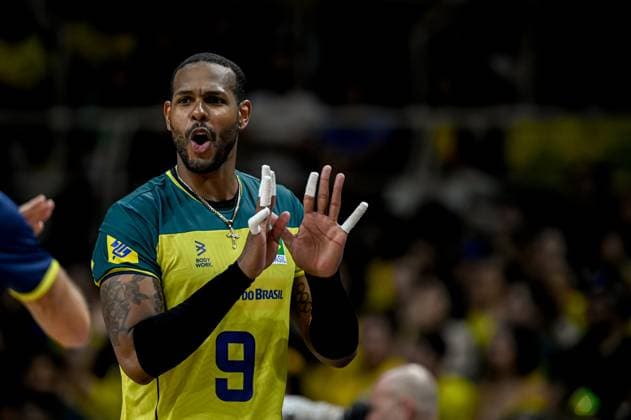 Volleyball, Nations League, Brasilien - Italien Liga das Nações Brasil X Itália RIO DE JANEIRO, RJ - 26.05.2024: LIGA DAS NAÇÕES BRASIL X ITÁLIA - Brazil (Photo: Pedro Teixeira Fotoarena) x2544895x  PedroxTeixeira