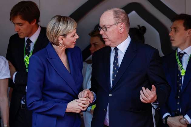 Princess Charlene and Prince Albert II of Monaco, F1 Grand Prix of Monaco at Circuit de Monaco on May 26, 2024 in Monte Carlo, Monaco Photo by HOCH ZWEI Monte Carlo Monaco