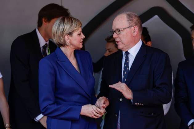 Princess Charlene and Prince Albert II of Monaco, F1 Grand Prix of Monaco at Circuit de Monaco on May 26, 2024 in Monte Carlo, Monaco Photo by HOCH ZWEI Monte Carlo Monaco