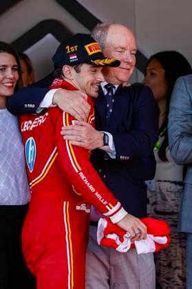 16 Charles Leclerc MCO, Scuderia Ferrari HP , Prince Albert II of Monaco, F1 Grand Prix of Monaco at Circuit de Monaco on May 26, 2024 in Monte Carlo, Monaco Photo by HOCH ZWEI Monte Carlo Monaco