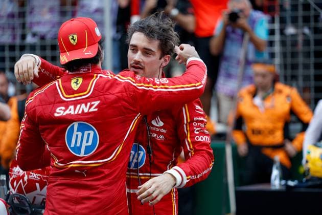55 Carlos Sainz ESP, Scuderia Ferrari HP , 16 Charles Leclerc MCO, Scuderia Ferrari HP , F1 Grand Prix of Monaco at Circuit de Monaco on May 26, 2024 in Monte Carlo, Monaco Photo by HOCH ZWEI Monte Carlo Monaco