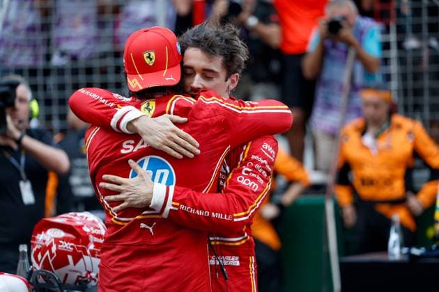 55 Carlos Sainz ESP, Scuderia Ferrari HP , 16 Charles Leclerc MCO, Scuderia Ferrari HP , F1 Grand Prix of Monaco at Circuit de Monaco on May 26, 2024 in Monte Carlo, Monaco Photo by HOCH ZWEI Monte Carlo Monaco