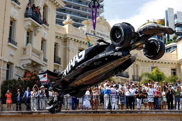 Damaged car of 20 Kevin Magnussen DNK, MoneyGram Haas F1 , F1 Grand Prix of Monaco at Circuit de Monaco on May 26, 2024 in Monte Carlo, Monaco Photo by HOCH ZWEI Monte Carlo Monaco