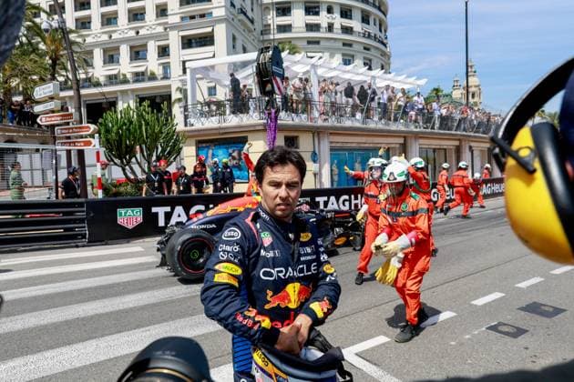 11 Sergio Perez MEX, Oracle Red Bull Racing after his crash, F1 Grand Prix of Monaco at Circuit de Monaco on May 26, 2024 in Monte Carlo, Monaco Photo by HOCH ZWEI Monte Carlo Monaco