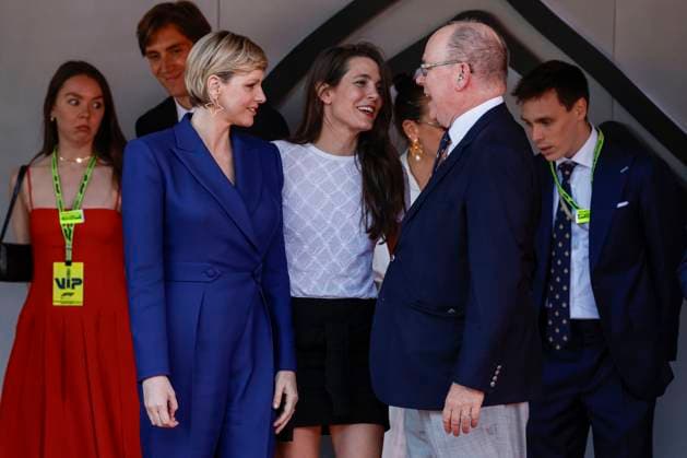 Princess Charlene of Monaco, Charlotte Casiraghi, Prince Albert II of Monaco, F1 Grand Prix of Monaco at Circuit de Monaco on May 26, 2024 in Monte Carlo, Monaco Photo by HOCH ZWEI Monte Carlo Monaco