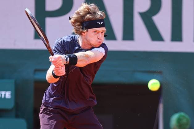 2024.05.26 Paryz Tenis French Open Roland Garros 2024 Andrey Rublev - Taro Daniel N Z Andrey Rublev Foto Pawel Andrachiewicz PressFocus 2024.05.26 Paris Tennis French Open Roland Garros 2024 Andrey Rublev - Taro Daniel Andrey Rublev Photo Pawel Andrachiewicz PressFocus NEWSPIX.PL --- Newspix.pl  20240526_PF_PA148