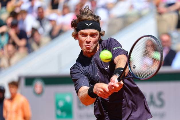 2024.05.26 Paryz Tenis French Open Roland Garros 2024 Andrey Rublev - Taro Daniel N Z Andrey Rublev Foto Pawel Andrachiewicz PressFocus 2024.05.26 Paris Tennis French Open Roland Garros 2024 Andrey Rublev - Taro Daniel Andrey Rublev Photo Pawel Andrachiewicz PressFocus NEWSPIX.PL --- Newspix.pl  20240526_PF_PA162