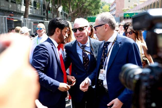 Mohammed Ben Sulayem UAE, FIA President , Gregory Greg Maffei USA, Liberty Media CEO , Stefano Domenicali ITA, President CEO of Formula 1 Group , F1 Grand Prix of Monaco at Circuit de Monaco on May 26, 2024 in Monte Carlo, Monaco Photo by HOCH ZWEI Monte Carlo Monaco