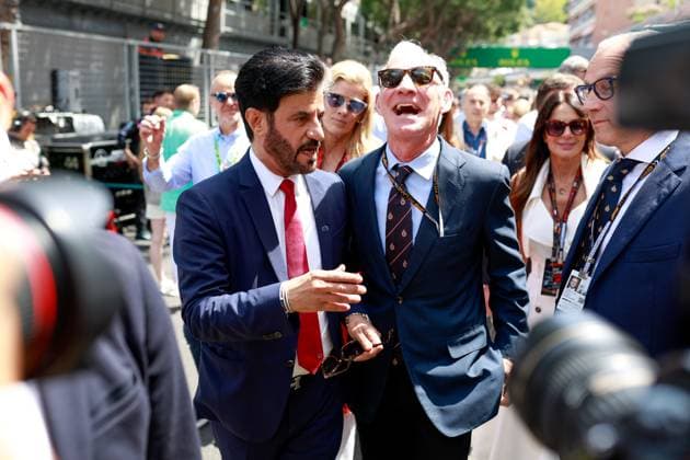 Mohammed Ben Sulayem UAE, FIA President , Gregory Greg Maffei USA, Liberty Media CEO , Stefano Domenicali ITA, President CEO of Formula 1 Group , F1 Grand Prix of Monaco at Circuit de Monaco on May 26, 2024 in Monte Carlo, Monaco Photo by HOCH ZWEI Monte Carlo Monaco