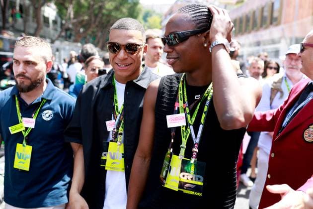 Kylian Mbappe FRA , F1 Grand Prix of Monaco at Circuit de Monaco on May 26, 2024 in Monte Carlo, Monaco Photo by HOCH ZWEI Monte Carlo Monaco