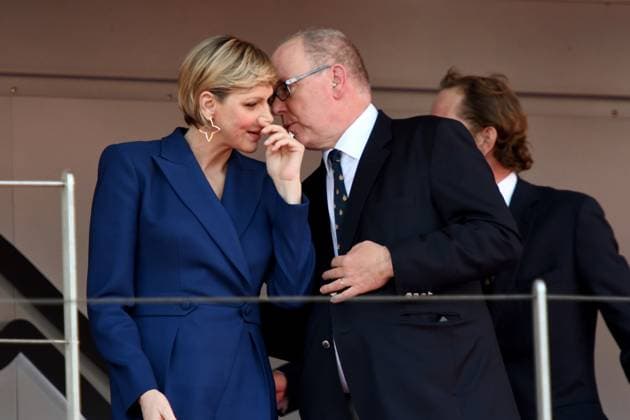 26 05 2024, xrarjax, Motorsport FIA Formula 1, Grand Prix of Monaco 2024 emspor, v l Charlene Charlene of Monaco Prince Fuerst Prince Albert II Monte Carlo