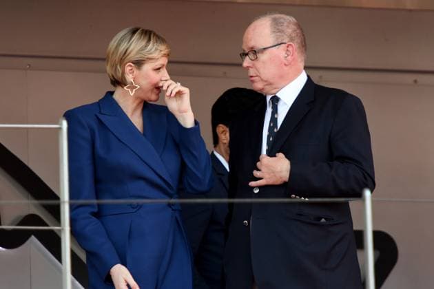 26 05 2024, xrarjax, Motorsport FIA Formula 1, Grand Prix of Monaco 2024 emspor, v l Charlene Charlene of Monaco Prince Fuerst Prince Albert II Monte Carlo