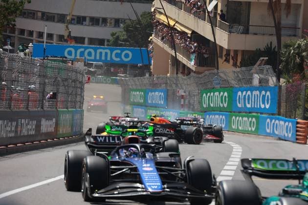 Formula 1 Grand Prix Monaco 2024 26 05 2024, Circuit de Monaco, Monte Carlo, Formula 1 Grand Prix Monaco 2024 ,in the picture crash of Sergio Perez MEX , Oracle Red Bull Racing, Nico Hülkenberg DEU , Haas F1 Team, Kevin Magnussen DNK , Haas F1 Team nordphotoxGmbHx xBratic nph00250