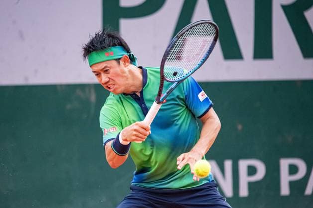 Kei Nishikori (JPN)) TENNIS : Roland Garros 2024 - Paris - 26 05 2024 BaptisteAutissier Panoramic 