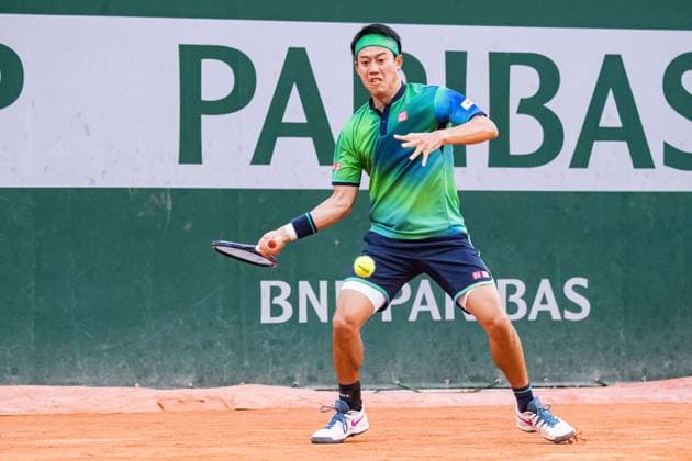 Kei Nishikori (JPN)) TENNIS : Roland Garros 2024 - Paris - 26 05 2024 BaptisteAutissier Panoramic 