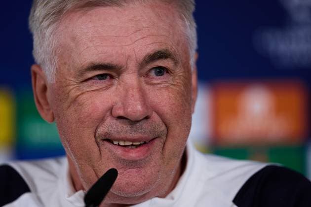 Carlo Ancelotti head coach of Real Madrid CF during the team training session at the Real Madrid Open Media Day ahead of the UEFA Champions League Final against Borussia Dortmund at Valdebebas training ground on May 27, 2024 in Madrid, Spain (Photo by: LGM Panoramic) FOOTBALL : media day - Real Madrid - 27 05 2024 LGM Panoramic 
