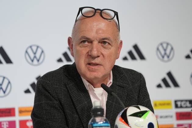 DFB President Bernd Neuendorf Blankenhain 27 05 2024 Training camp for the German national team in preparation for the European Championship, Golf Resort Weimarer Land